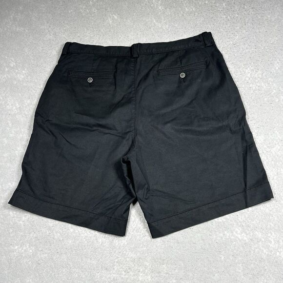Tommy Bahama Shorts Mens Size 38 Black Solid Cotton Tencel Spandex Casual Chino - Picture 8 of 13